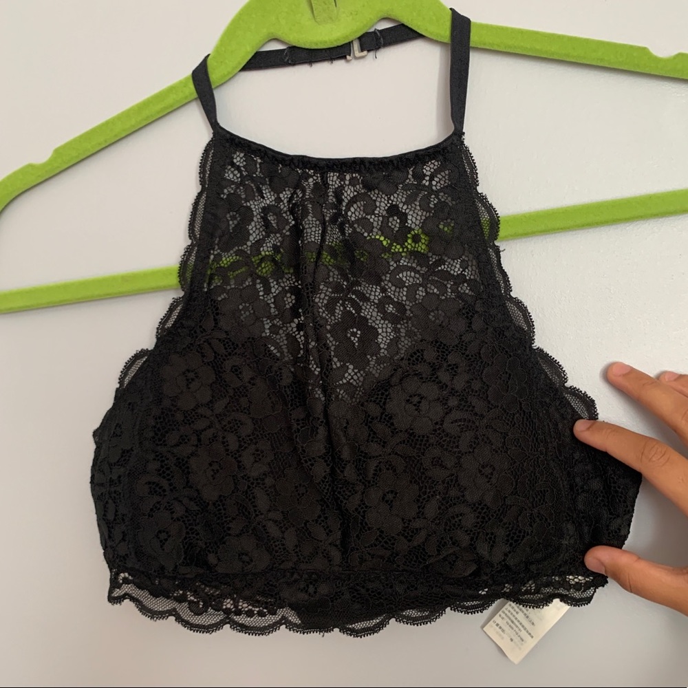 Black Laced Halter top Bralette
